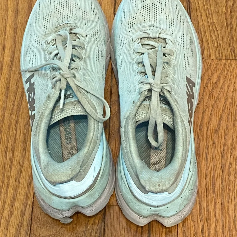 Women's Hoka One One Mach 4 Everyday Training Shoes Blue‎ Gray Size 9.5B 9.5